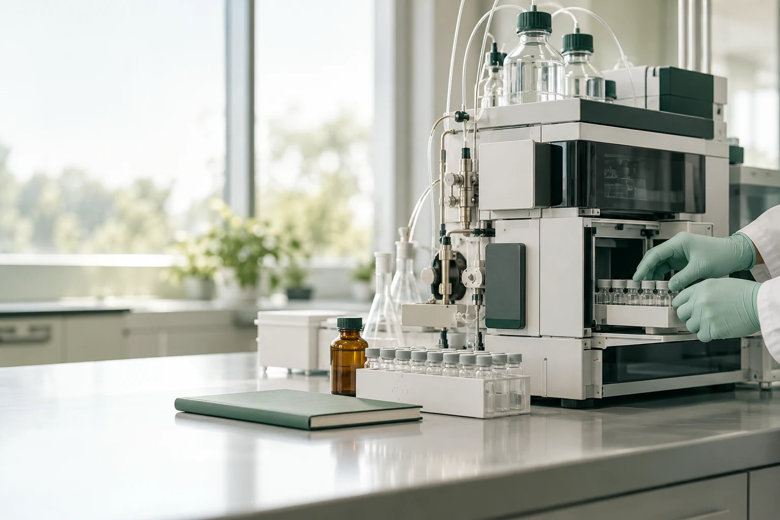 Illustrative analytical laboratory equipment and sample preparation