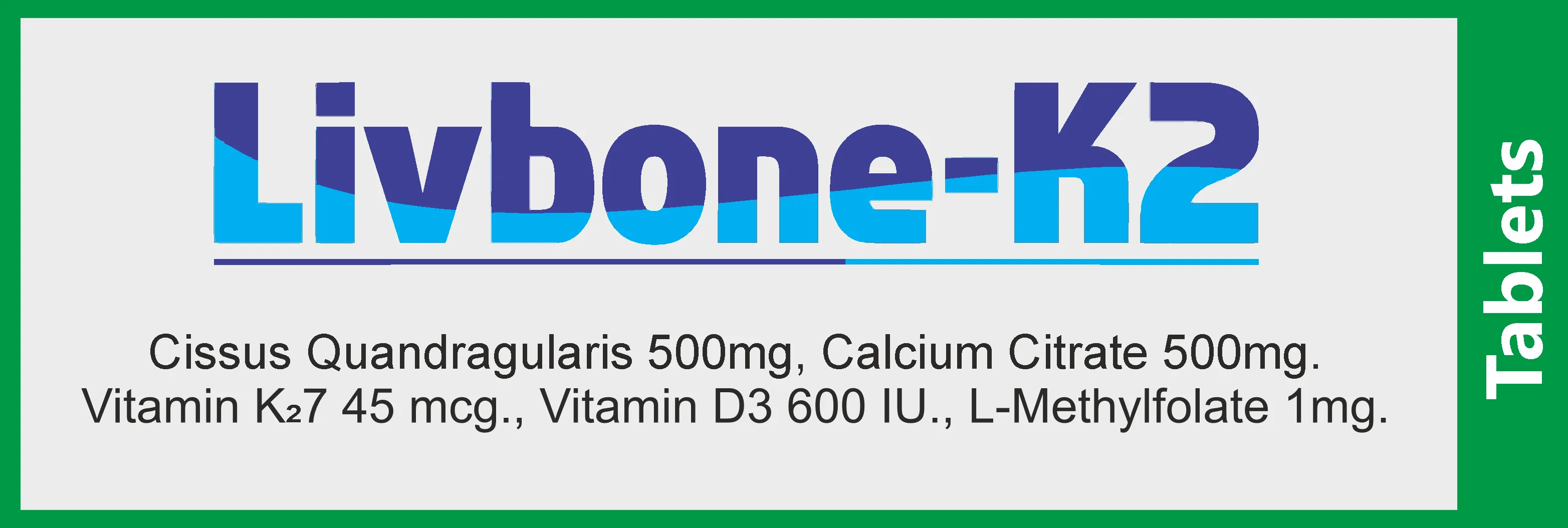 Livbone-K2 product label